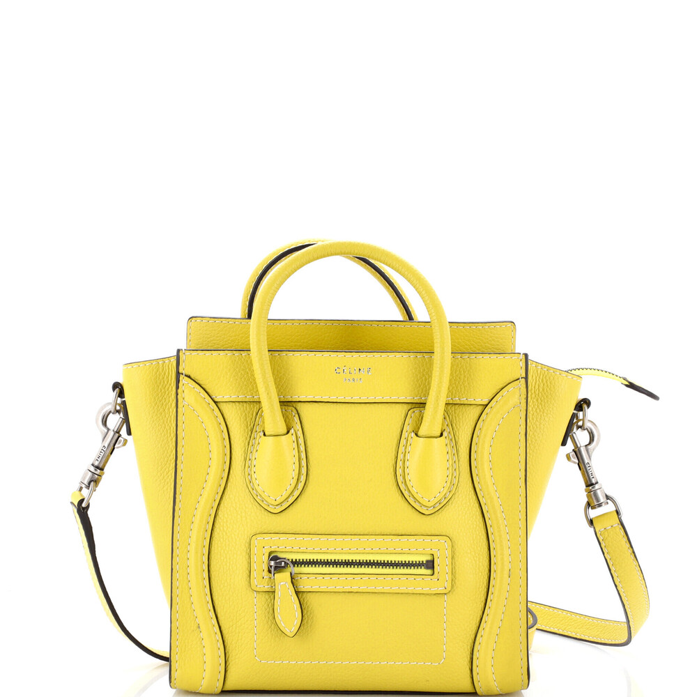Celine Nano Luggage Bag Grainy Leather